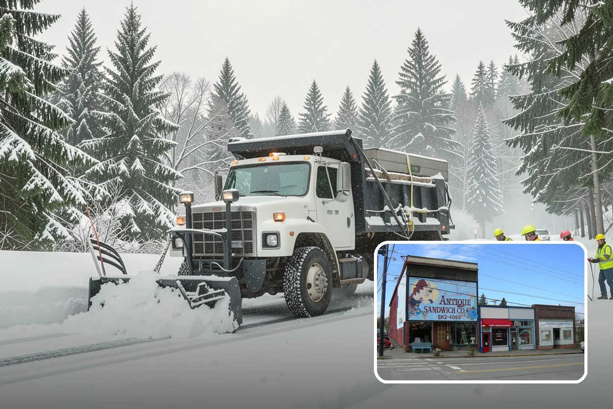 Winter Emergency Response in Ruston, Pierce County, WA - Coordinated plowing, shoveling, and deicing in one response