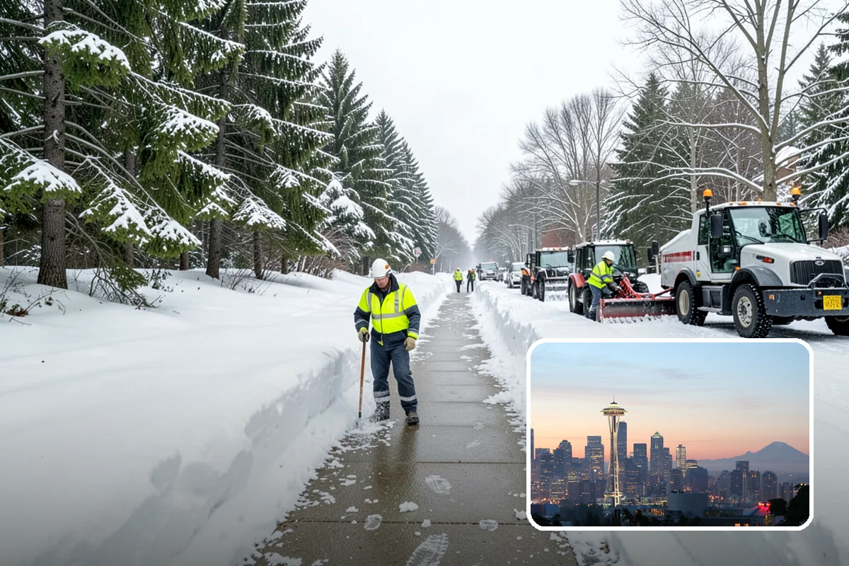 Winter Emergency Response in Seattle, King County, WA - Coordinated plowing, shoveling, and deicing in one response