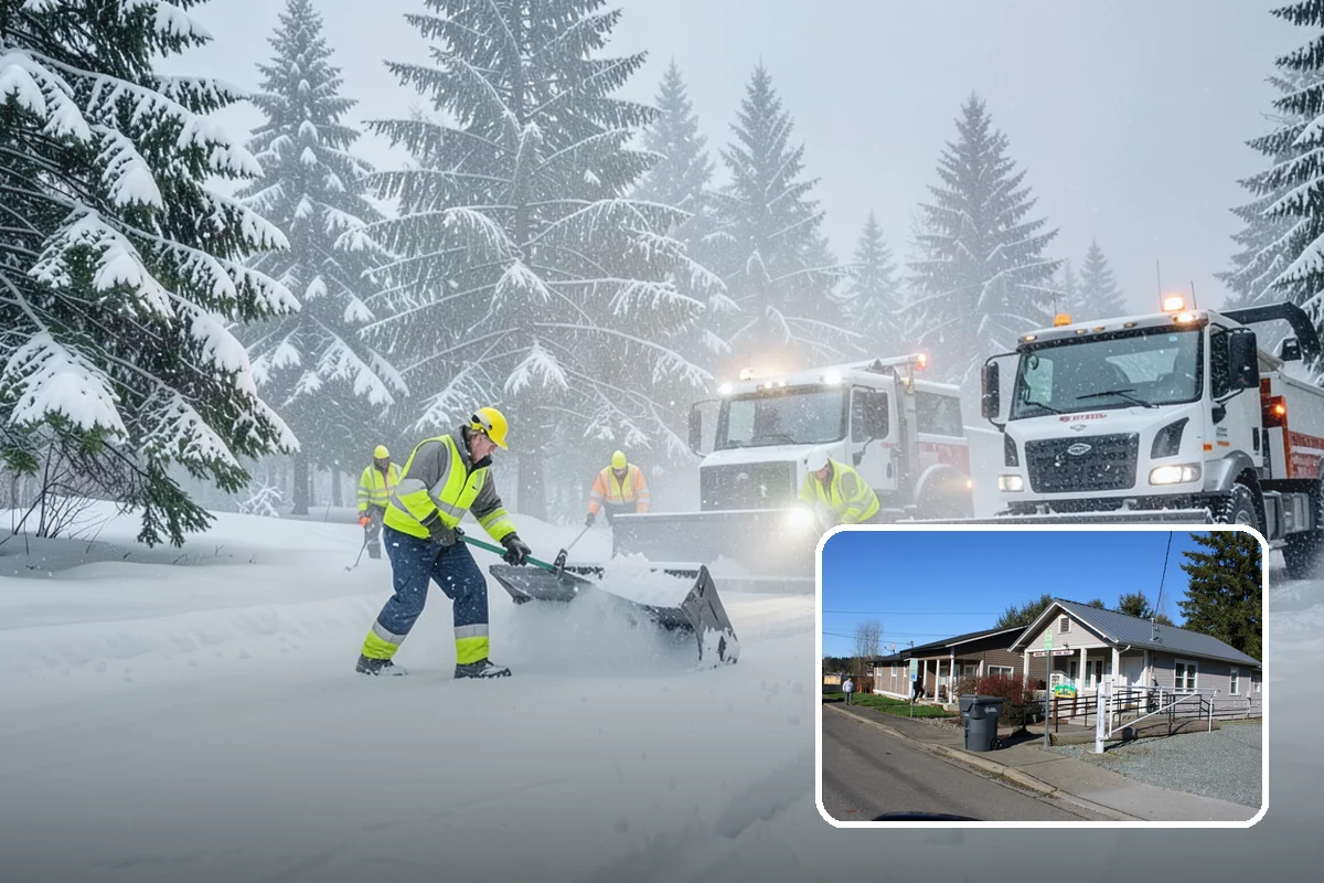 Winter Emergency Response in South Prairie, Pierce County, WA - Coordinated plowing, shoveling, and deicing in one response