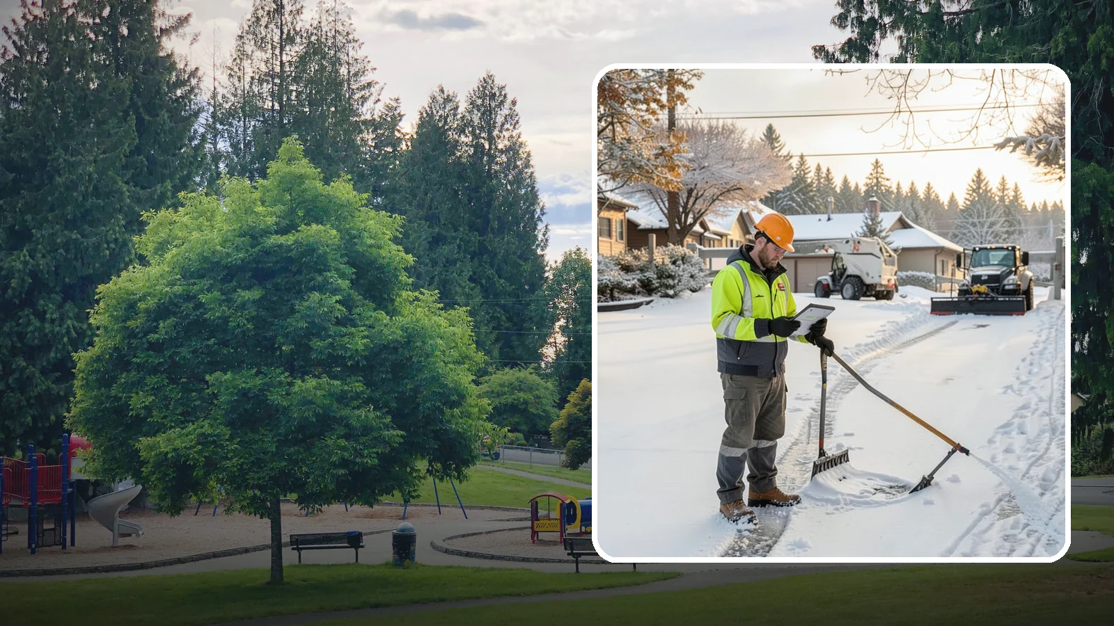 Winter Maintenance Plans in Bonney Lake, Pierce County, WA - We build tailored winter maintenance plans that map out exactly how your Western Washington property is handled all season.
