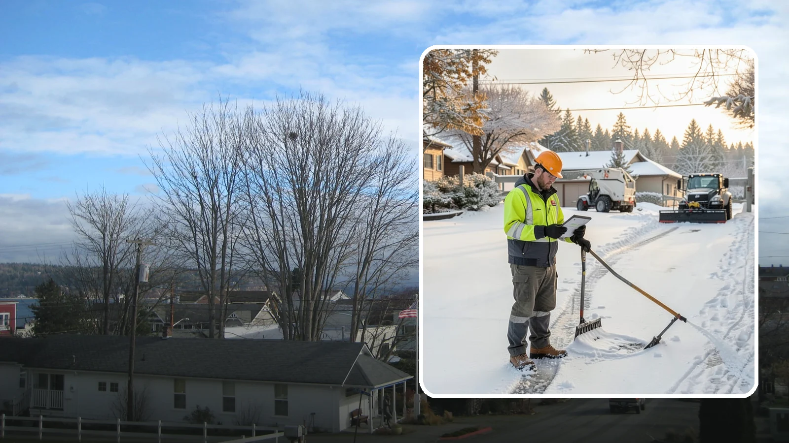 Winter Maintenance Plans in Langley, Island County, WA - We build tailored winter maintenance plans that map out exactly how your Western Washington property is handled all season.