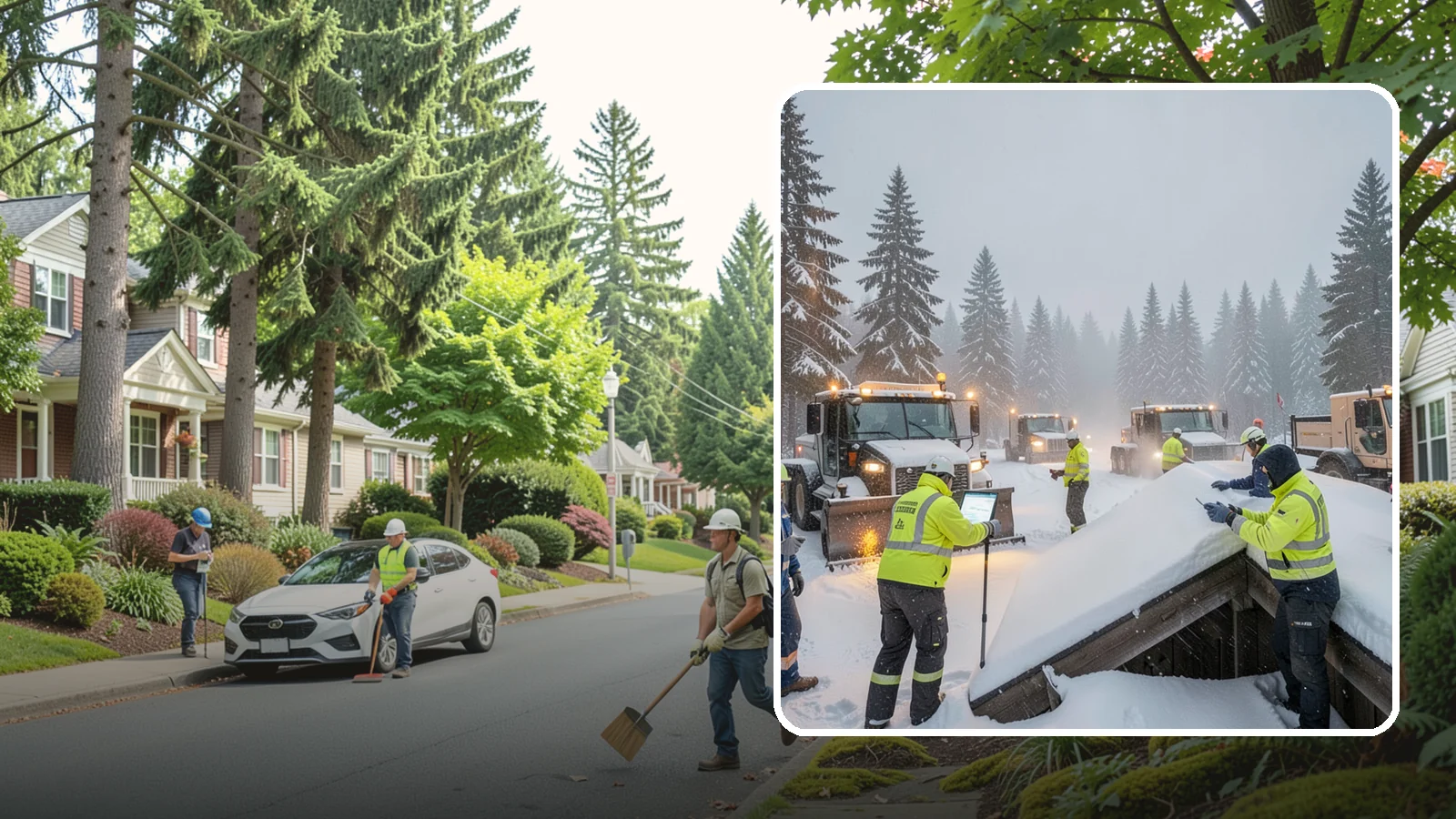 Winter Property Monitoring in Beaux Arts Village, King County, WA - We monitor your Western Washington property through winter, watching conditions and forecasts to act before problems form.