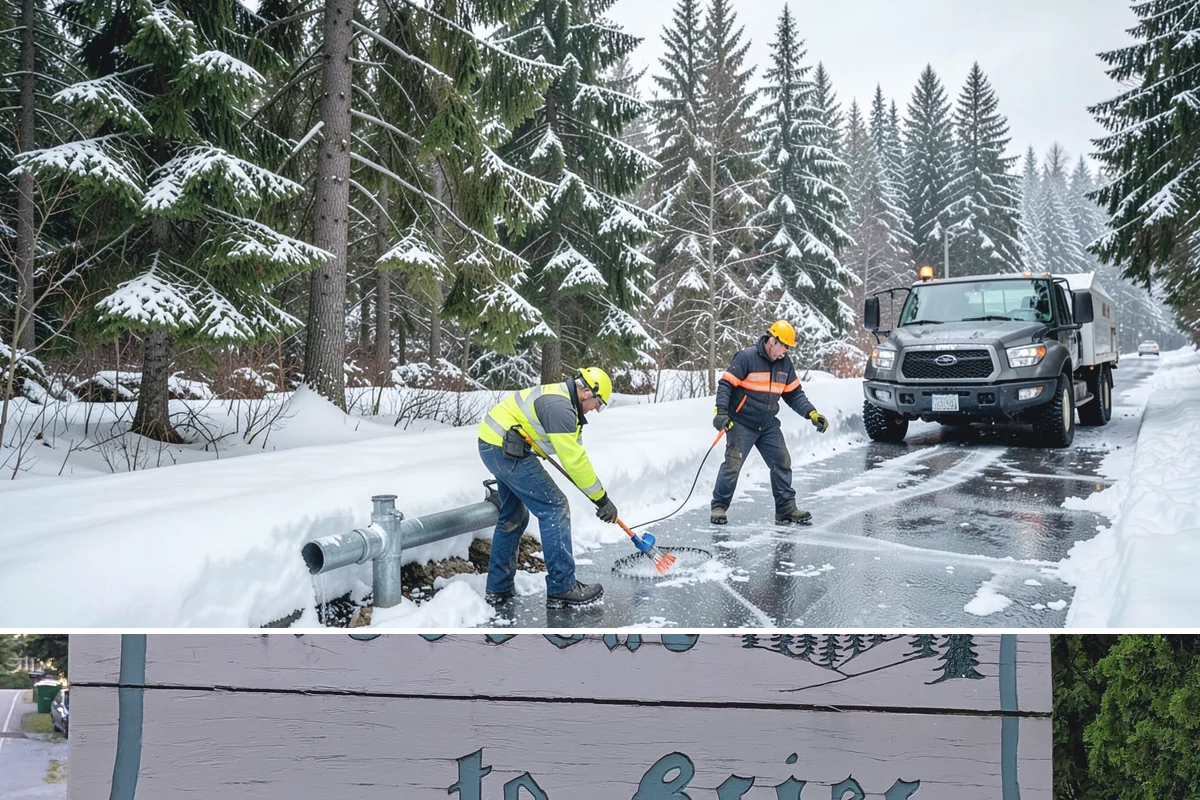 Winter Property Monitoring in Brier, Snohomish County, WA - Runs continuously through the winter season when overnight refreeze and sudden storms are the biggest threats.