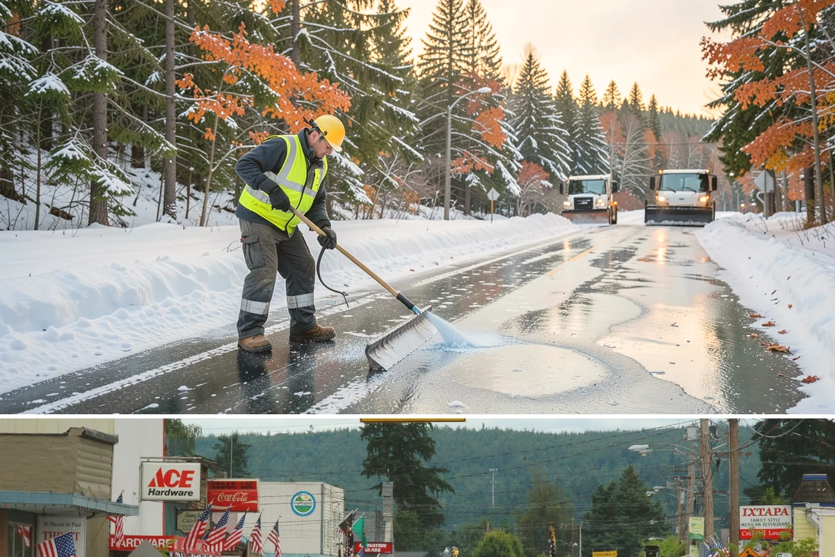 Winter Property Monitoring in Carnation, King County, WA - Runs continuously through the winter season when overnight refreeze and sudden storms are the biggest threats.