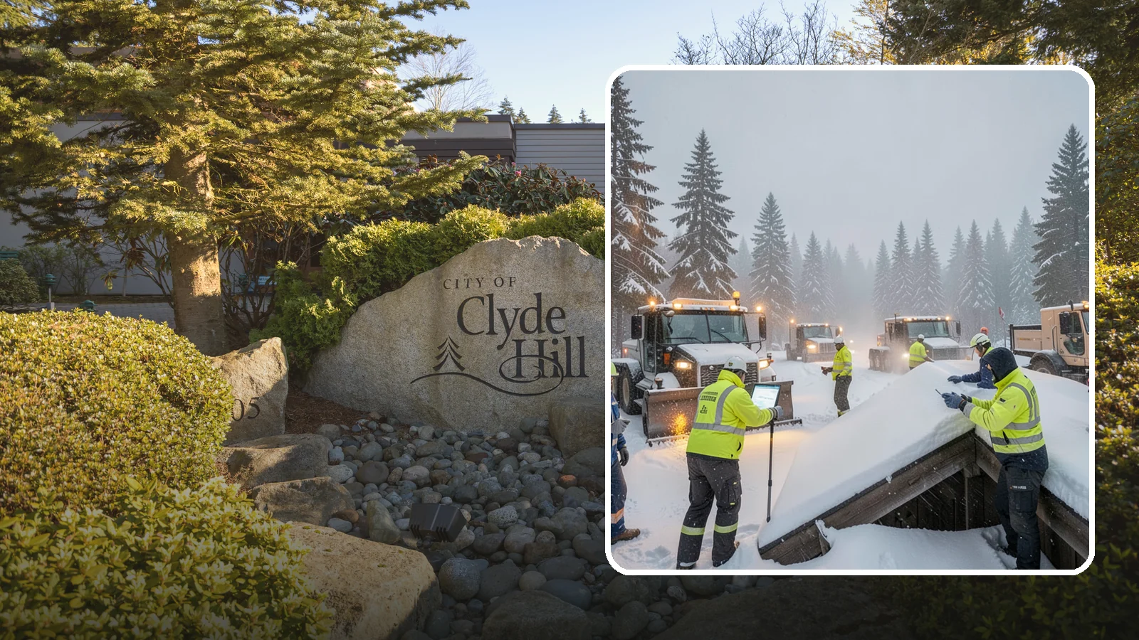 Winter Property Monitoring in Clyde Hill, King County, WA - We monitor your Western Washington property through winter, watching conditions and forecasts to act before problems form.