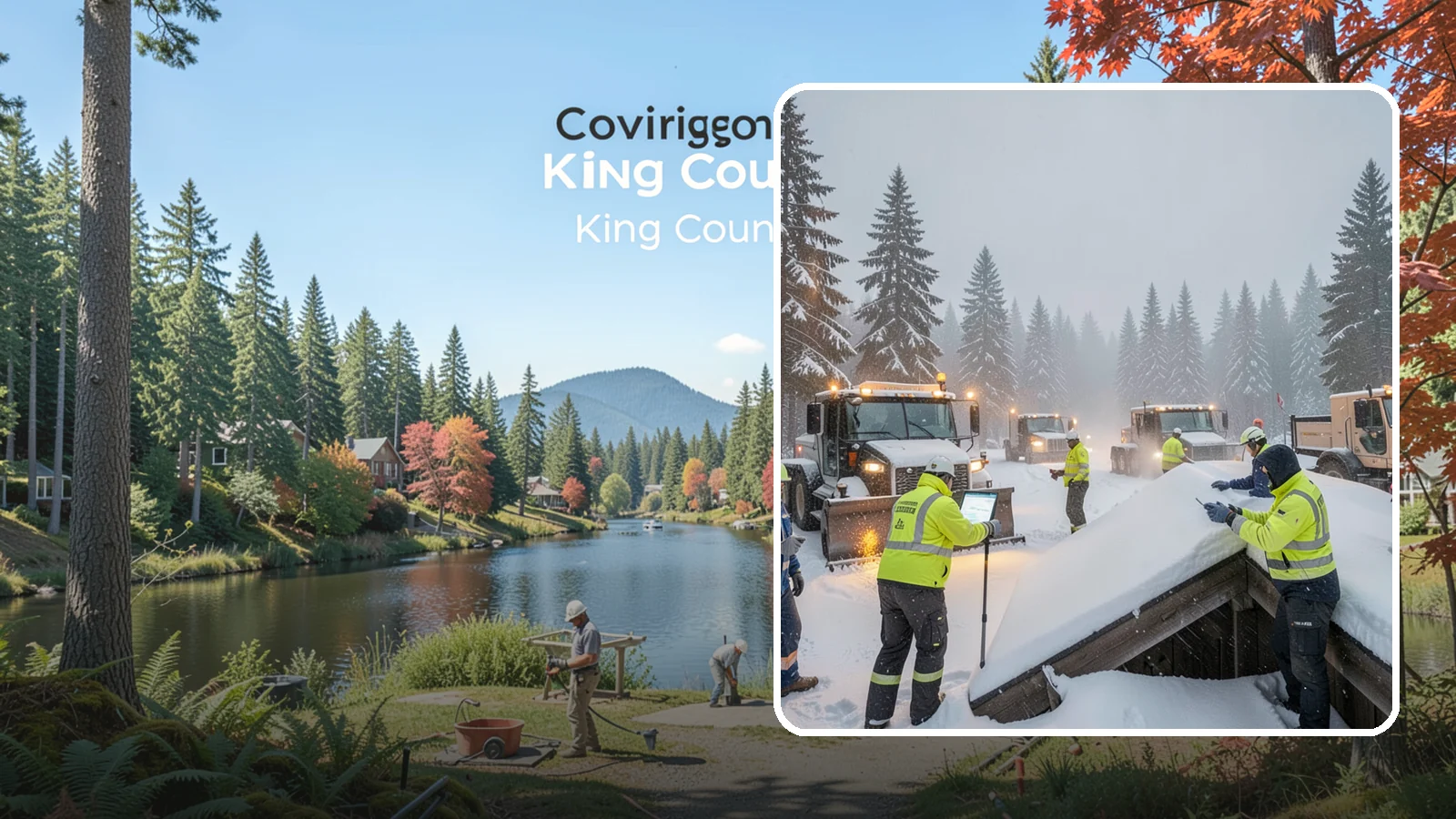 Winter Property Monitoring in Covington, King County, WA - We monitor your Western Washington property through winter, watching conditions and forecasts to act before problems form.