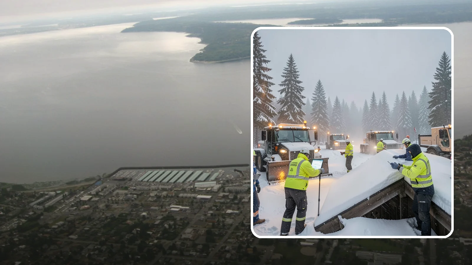 Winter Property Monitoring in Des Moines, King County, WA - We monitor your Western Washington property through winter, watching conditions and forecasts to act before problems form.