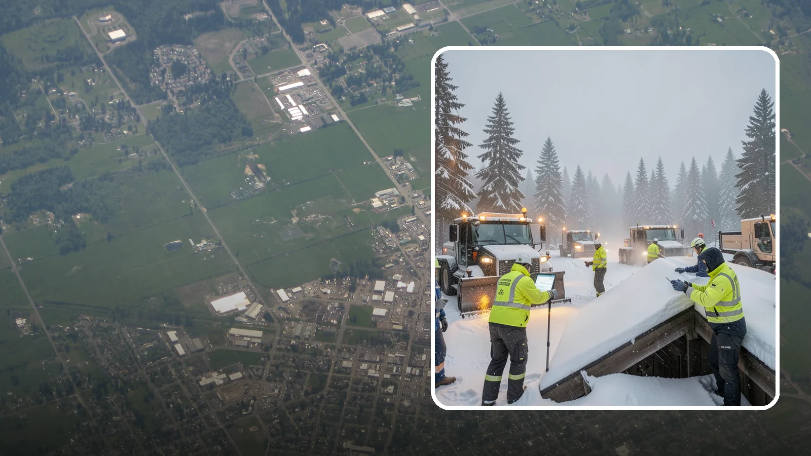 Winter Property Monitoring in Enumclaw, King County, WA - We monitor your Western Washington property through winter, watching conditions and forecasts to act before problems form.