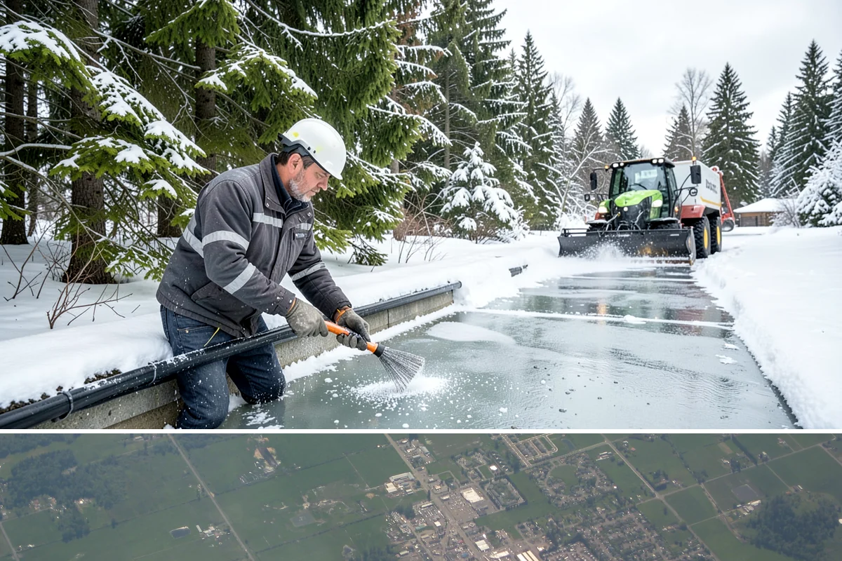 Winter Property Monitoring in Enumclaw, King County, WA - Runs continuously through the winter season when overnight refreeze and sudden storms are the biggest threats.