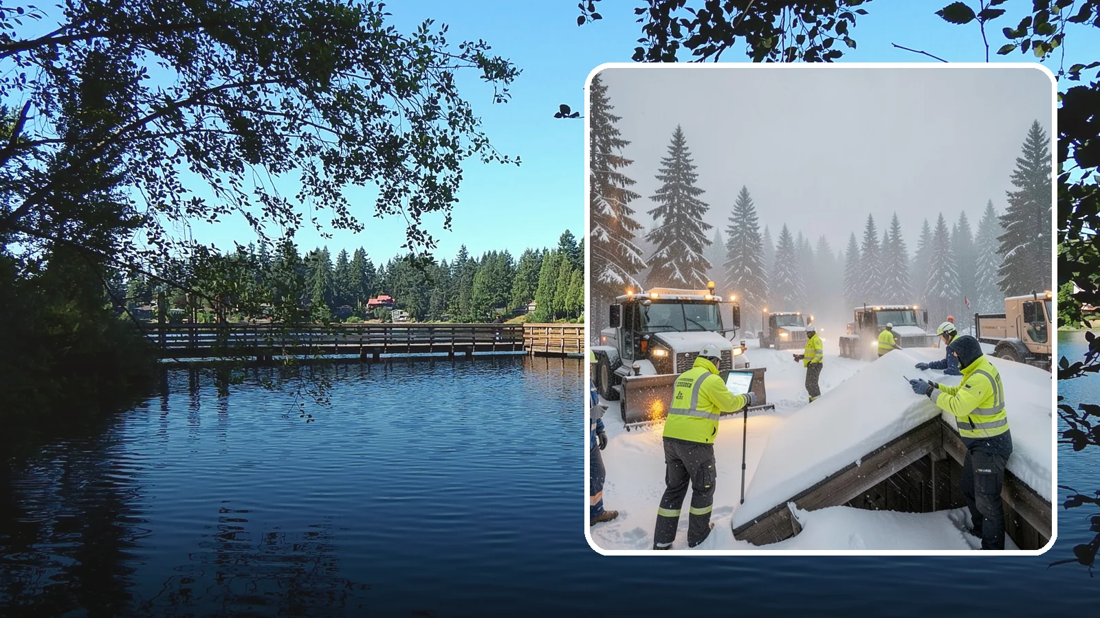 Winter Property Monitoring in Federal Way, King County, WA - We monitor your Western Washington property through winter, watching conditions and forecasts to act before problems form.