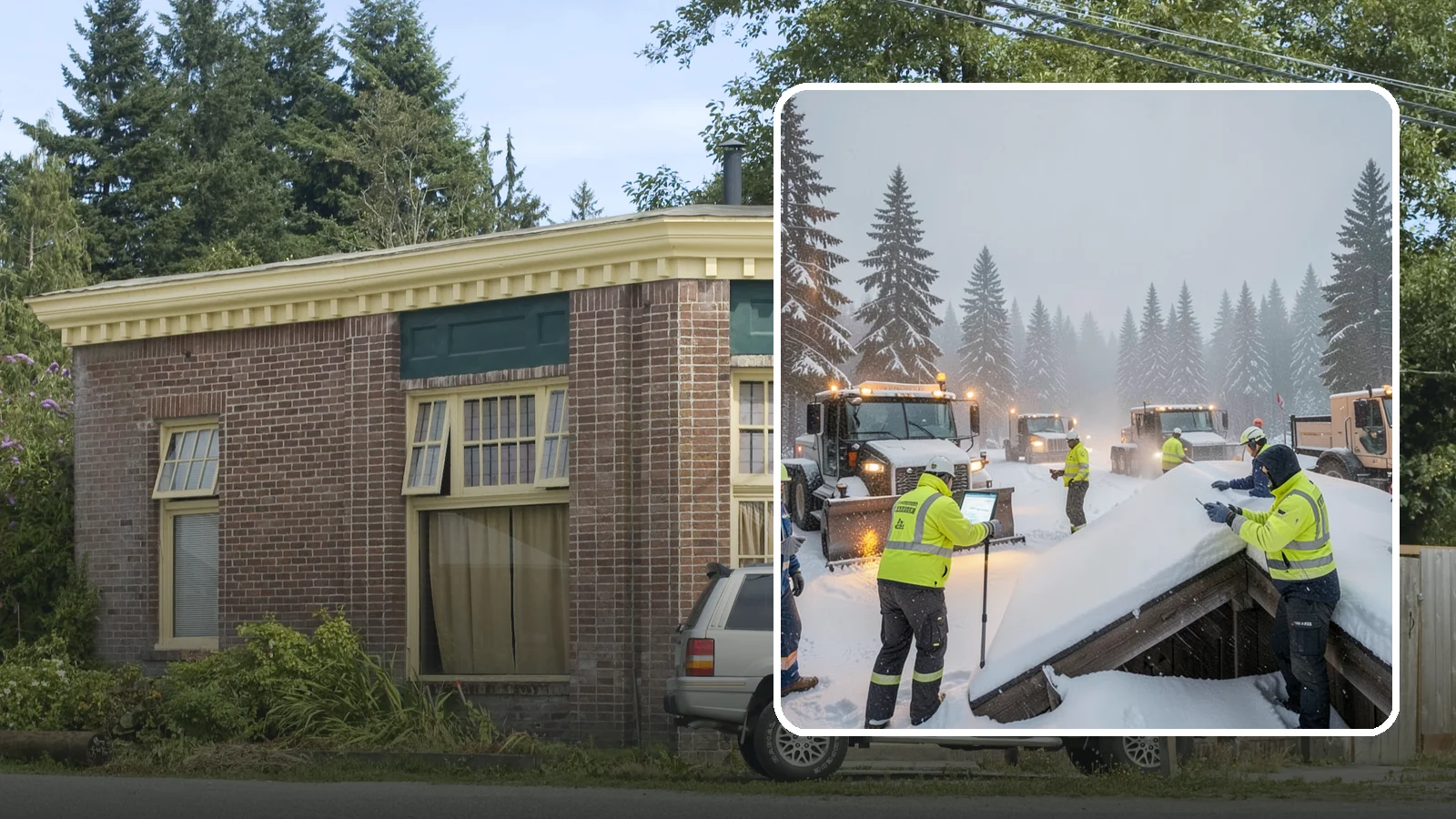 Winter Property Monitoring in Hamilton, Skagit County, WA - We monitor your Western Washington property through winter, watching conditions and forecasts to act before problems form.