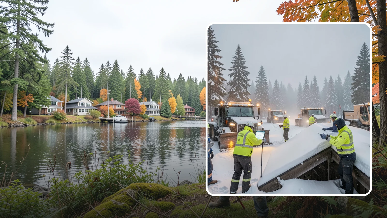 Winter Property Monitoring in La Conner, Skagit County, WA - We monitor your Western Washington property through winter, watching conditions and forecasts to act before problems form.
