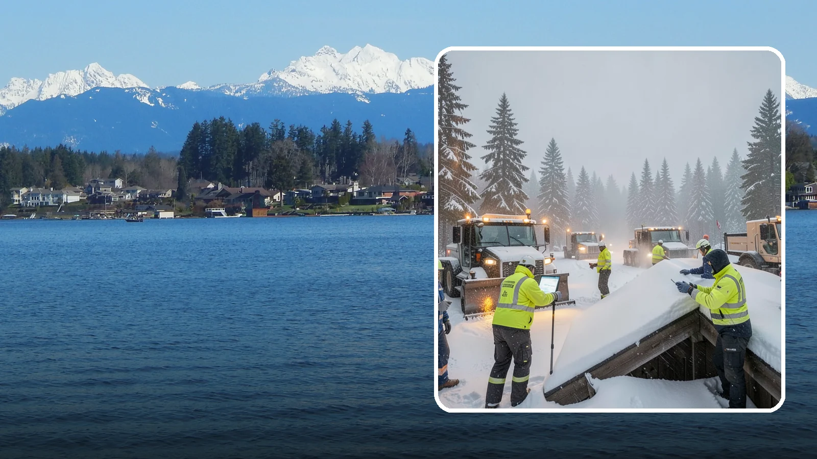 Winter Property Monitoring in Lake Stevens, Snohomish County, WA - We monitor your Western Washington property through winter, watching conditions and forecasts to act before problems form.