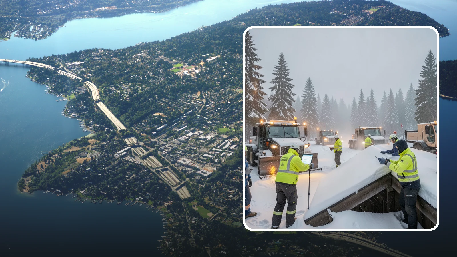 Winter Property Monitoring in Mercer Island, King County, WA - We monitor your Western Washington property through winter, watching conditions and forecasts to act before problems form.