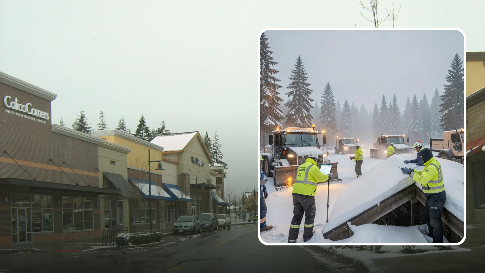 Winter Property Monitoring in Mill Creek, Snohomish County, WA - We monitor your Western Washington property through winter, watching conditions and forecasts to act before problems form.