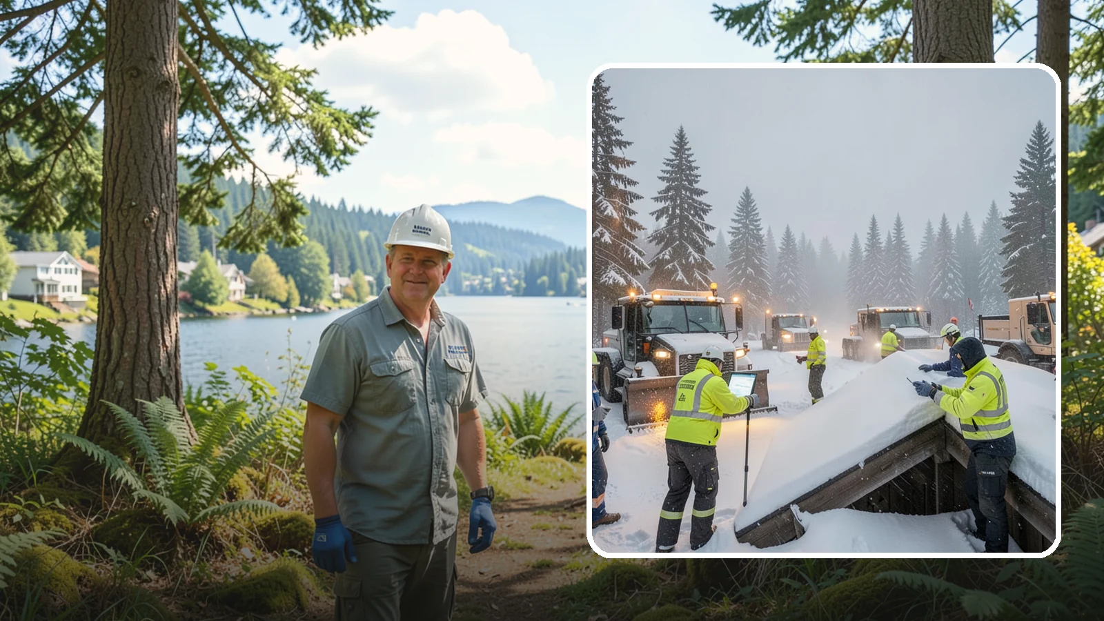 Winter Property Monitoring in Milton, King County, WA - We monitor your Western Washington property through winter, watching conditions and forecasts to act before problems form.