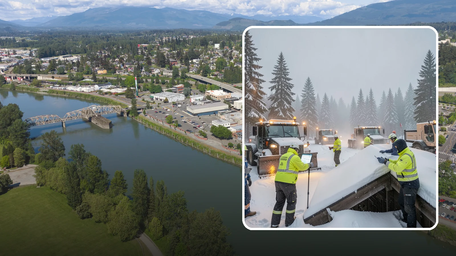 Winter Property Monitoring in Mount Vernon, Skagit County, WA - We monitor your Western Washington property through winter, watching conditions and forecasts to act before problems form.