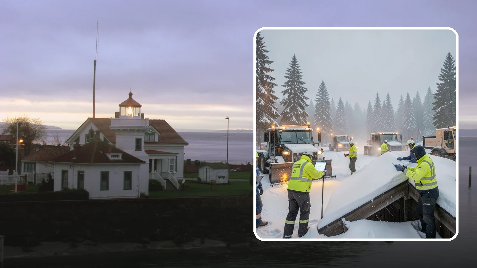 Winter Property Monitoring in Mukilteo, Snohomish County, WA - We monitor your Western Washington property through winter, watching conditions and forecasts to act before problems form.