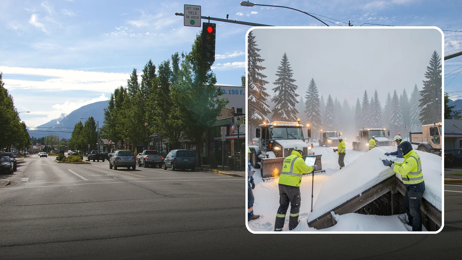 Winter Property Monitoring in North Bend, King County, WA - We monitor your Western Washington property through winter, watching conditions and forecasts to act before problems form.