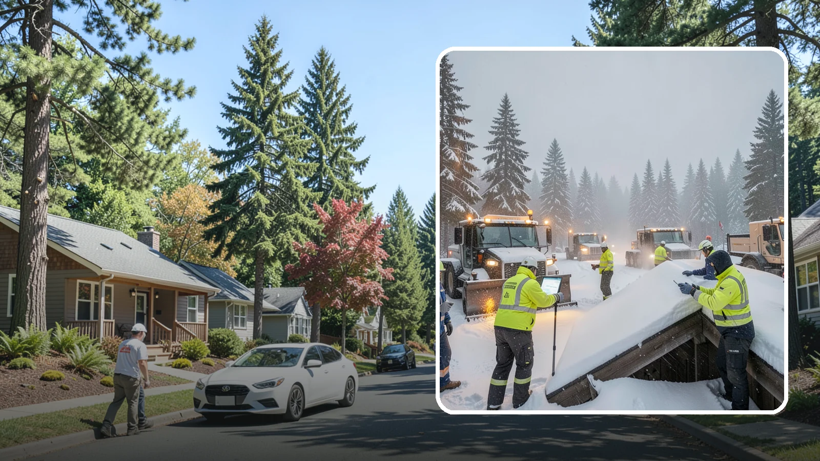 Winter Property Monitoring in Orting, Pierce County, WA - We monitor your Western Washington property through winter, watching conditions and forecasts to act before problems form.