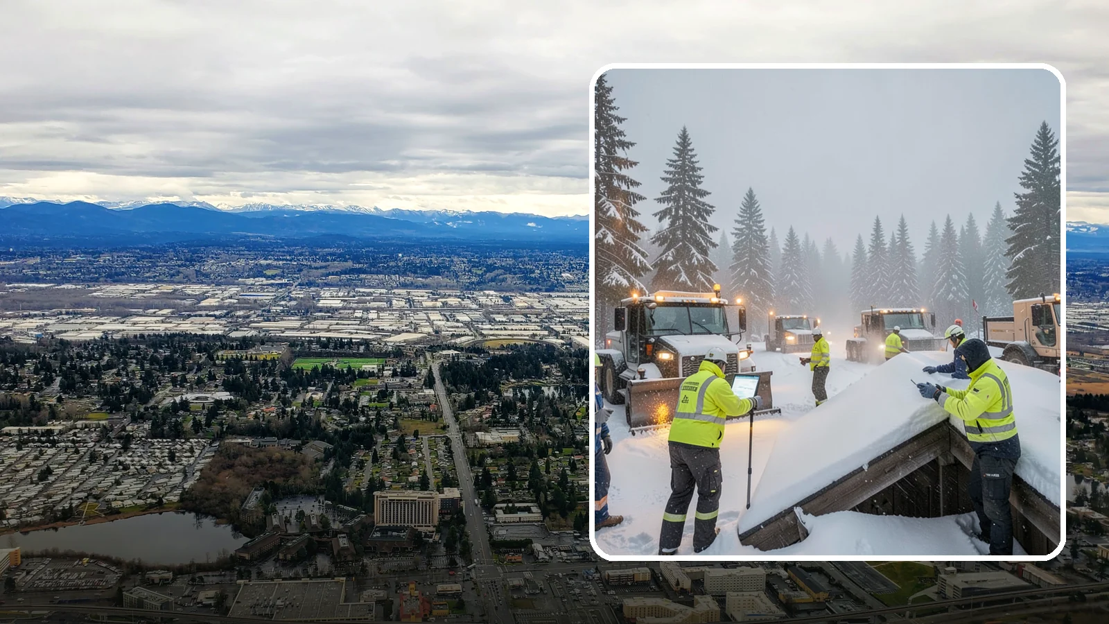 Winter Property Monitoring in SeaTac, King County, WA - We monitor your Western Washington property through winter, watching conditions and forecasts to act before problems form.