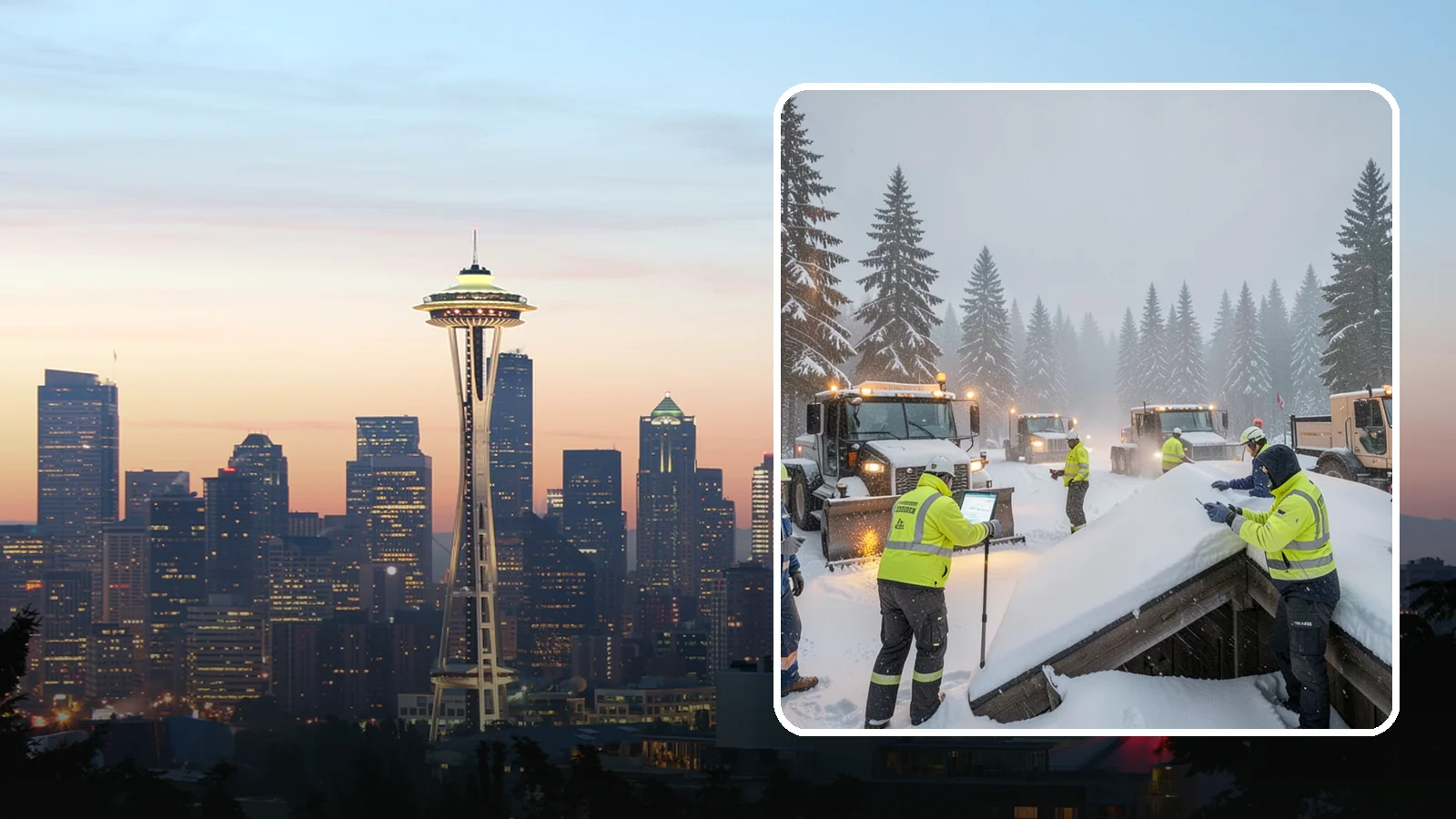Winter Property Monitoring in Seattle, King County, WA - We monitor your Western Washington property through winter, watching conditions and forecasts to act before problems form.