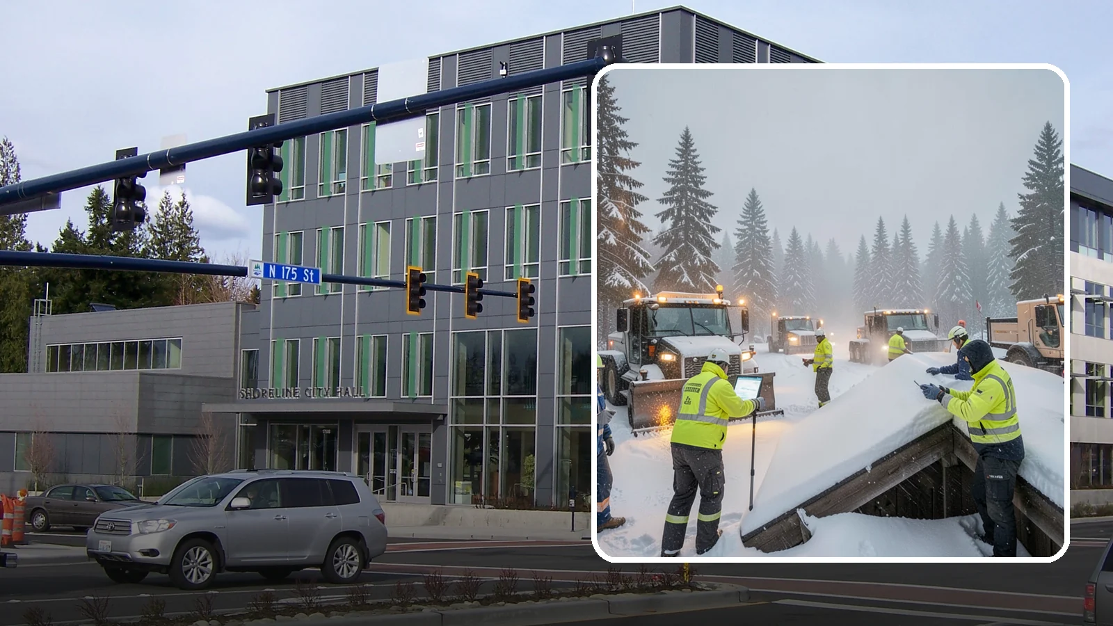 Winter Property Monitoring in Shoreline, King County, WA - We monitor your Western Washington property through winter, watching conditions and forecasts to act before problems form.