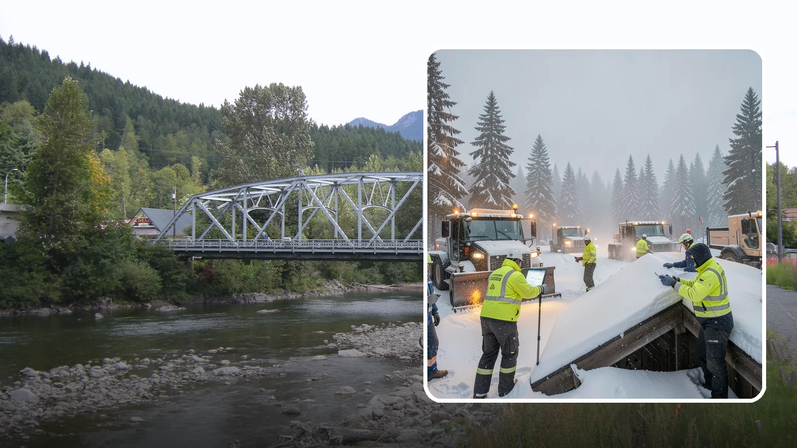 Winter Property Monitoring in Skykomish, King County, WA - We monitor your Western Washington property through winter, watching conditions and forecasts to act before problems form.