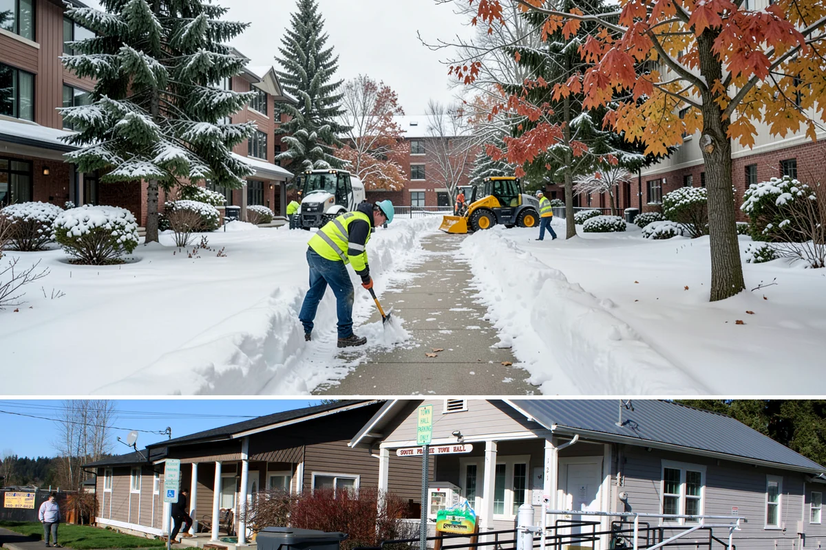 Winter Property Monitoring in South Prairie, Pierce County, WA - Runs continuously through the winter season when overnight refreeze and sudden storms are the biggest threats.