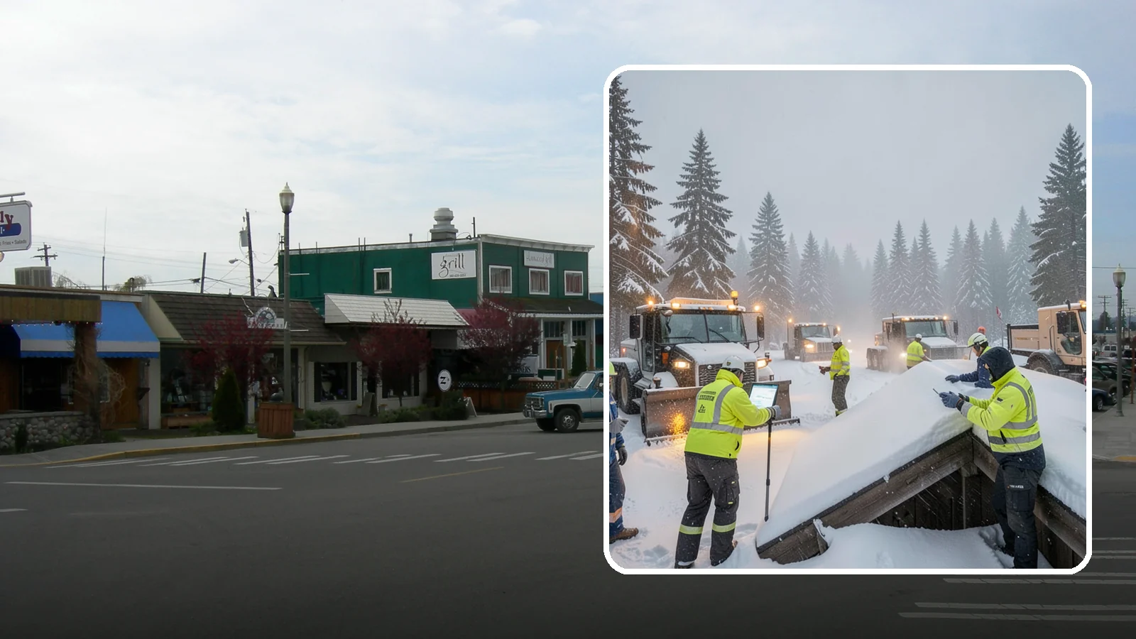 Winter Property Monitoring in Stanwood, Snohomish County, WA - We monitor your Western Washington property through winter, watching conditions and forecasts to act before problems form.