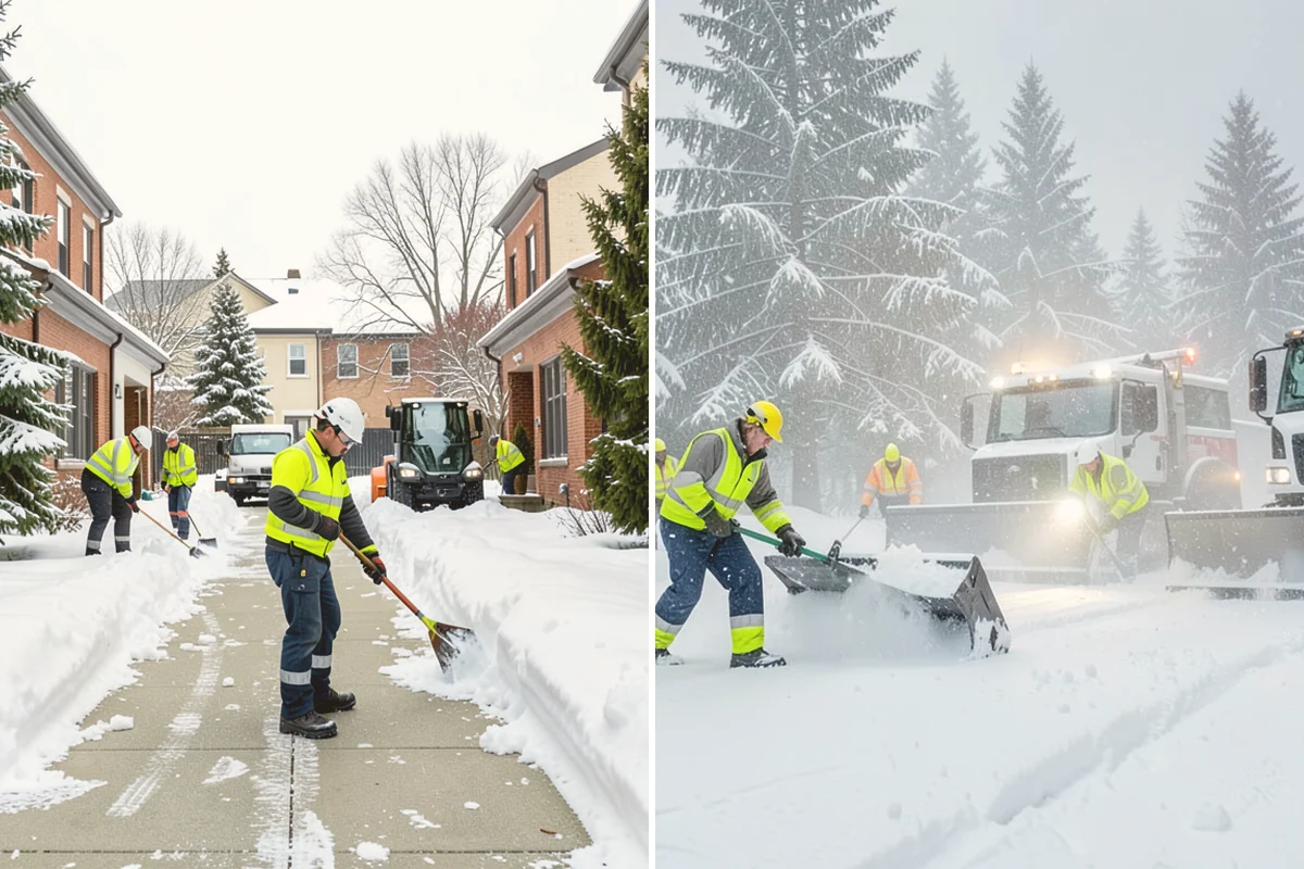 Winter Storm Cleanup in Algona, King County, WA - Assess the property for berms, ice, and missed areas