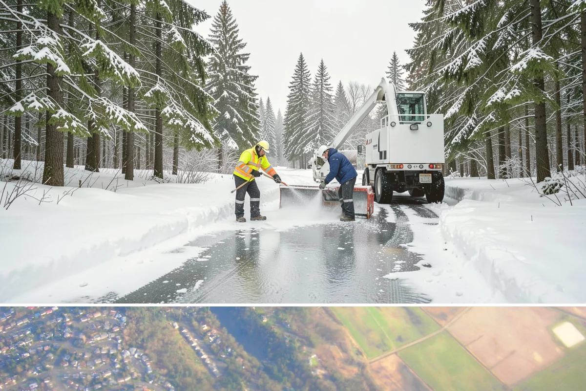 Winter Storm Cleanup in Algona, King County, WA - Cleanup demand peaks in the days following each significant snowfall from late November through February.