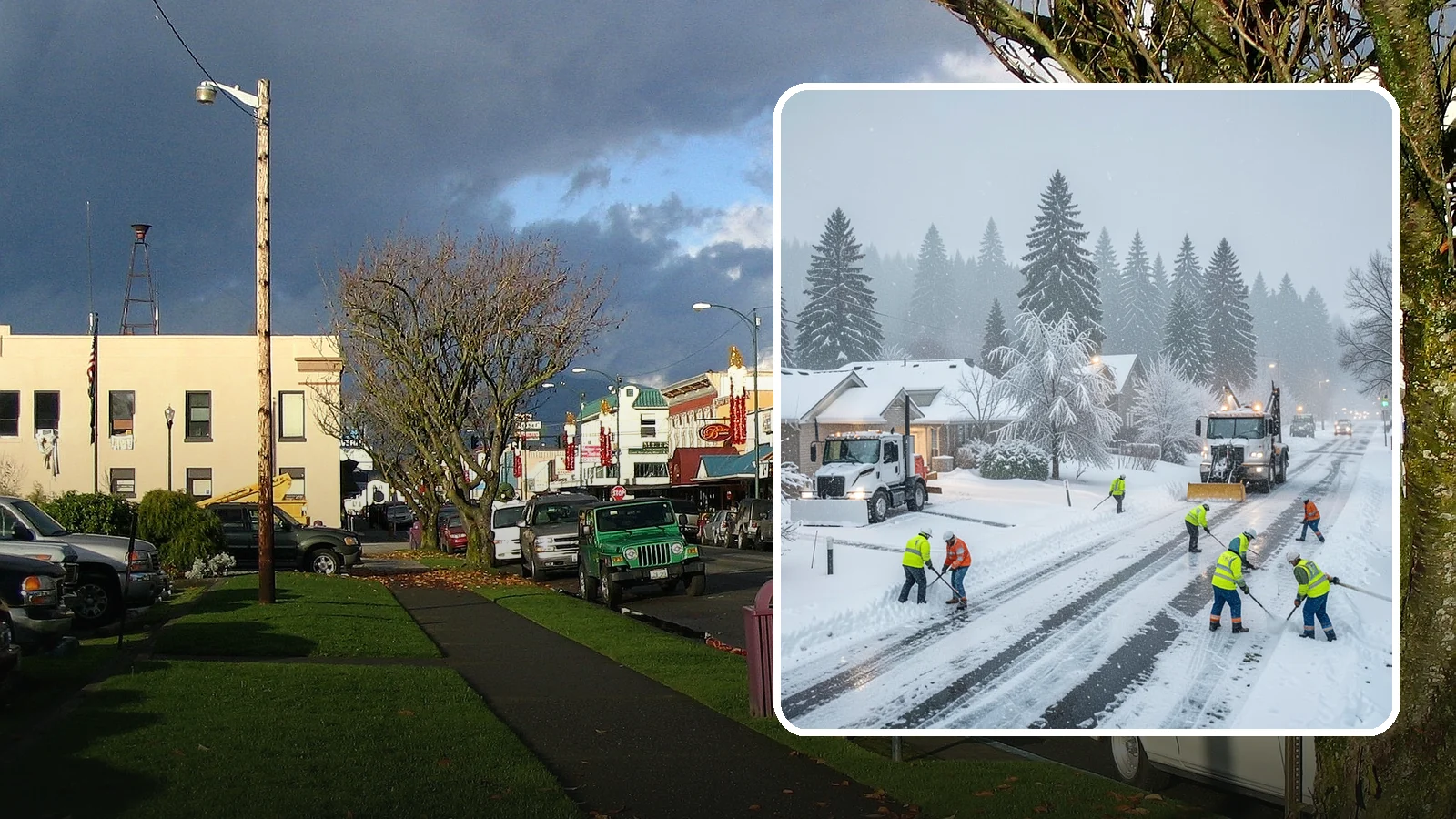 Winter Storm Cleanup in Arlington, Snohomish County, WA - After a winter storm passes, we handle the full cleanup so your driveway, lot, and walkways are clear and safe again.