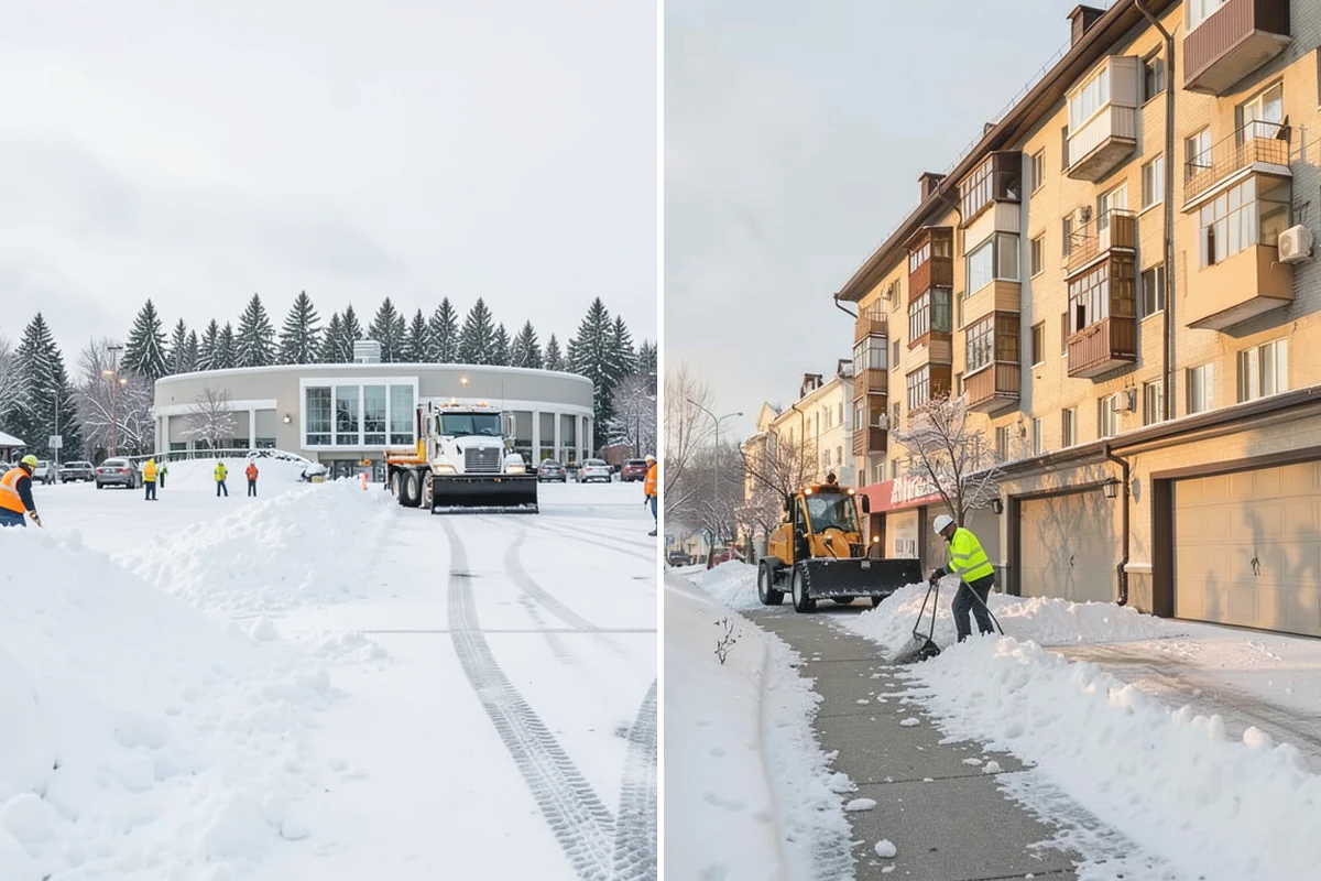 Winter Storm Cleanup in Auburn, King County, WA - Assess the property for berms, ice, and missed areas