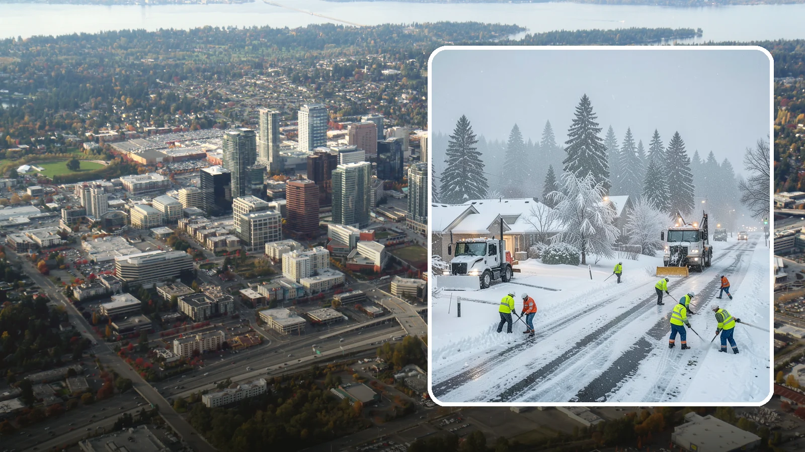 Winter Storm Cleanup in Bellevue, King County, WA - After a winter storm passes, we handle the full cleanup so your driveway, lot, and walkways are clear and safe again.