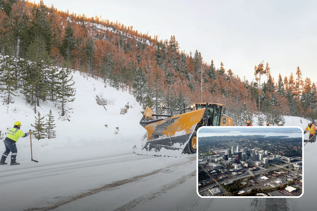 Winter Storm Cleanup in Bellevue, King County, WA - Removal of plow berms and hard-packed leftovers