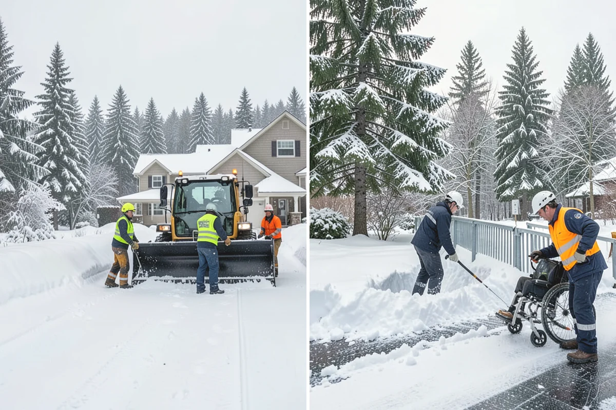 Winter Storm Cleanup in Black Diamond, King County, WA - Assess the property for berms, ice, and missed areas