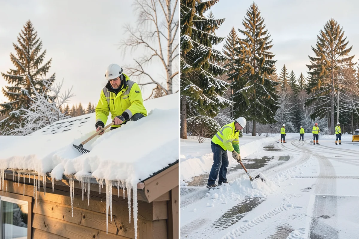 Winter Storm Cleanup in Bonney Lake, Pierce County, WA - Assess the property for berms, ice, and missed areas