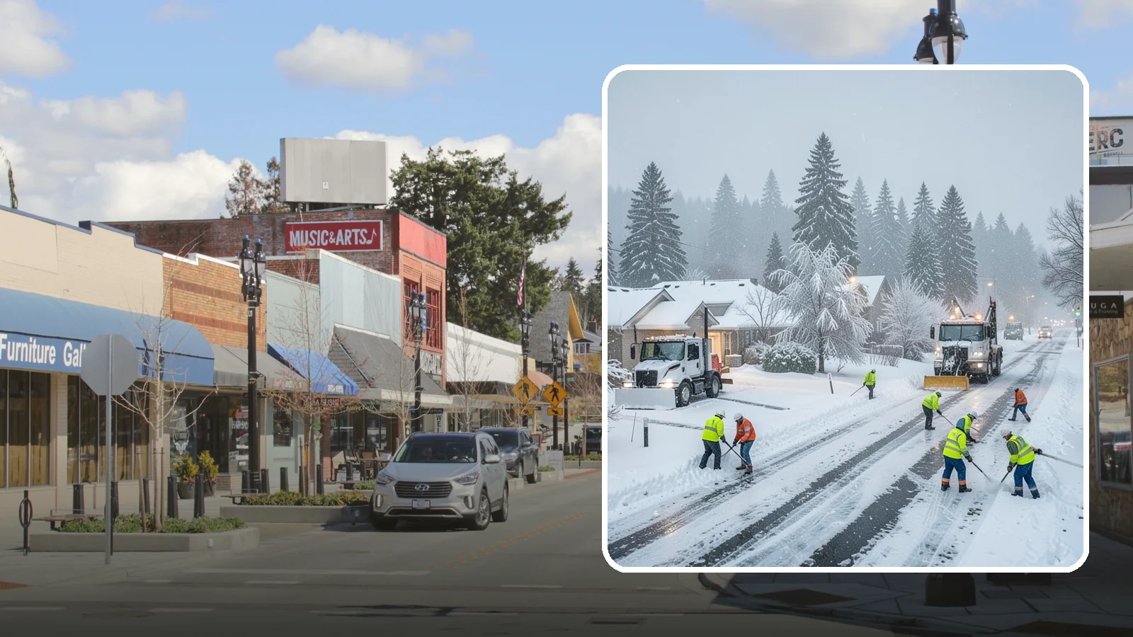 Winter Storm Cleanup in Bothell, King County, WA - After a winter storm passes, we handle the full cleanup so your driveway, lot, and walkways are clear and safe again.