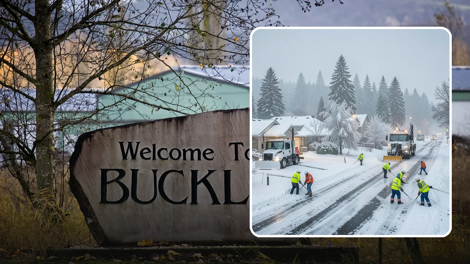 Winter Storm Cleanup in Buckley, Pierce County, WA - After a winter storm passes, we handle the full cleanup so your driveway, lot, and walkways are clear and safe again.