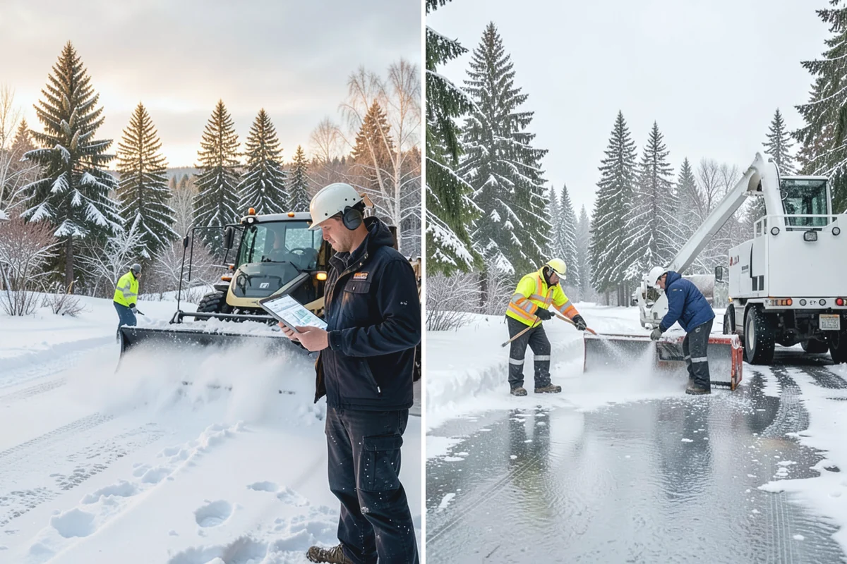 Winter Storm Cleanup in Buckley, Pierce County, WA - Assess the property for berms, ice, and missed areas