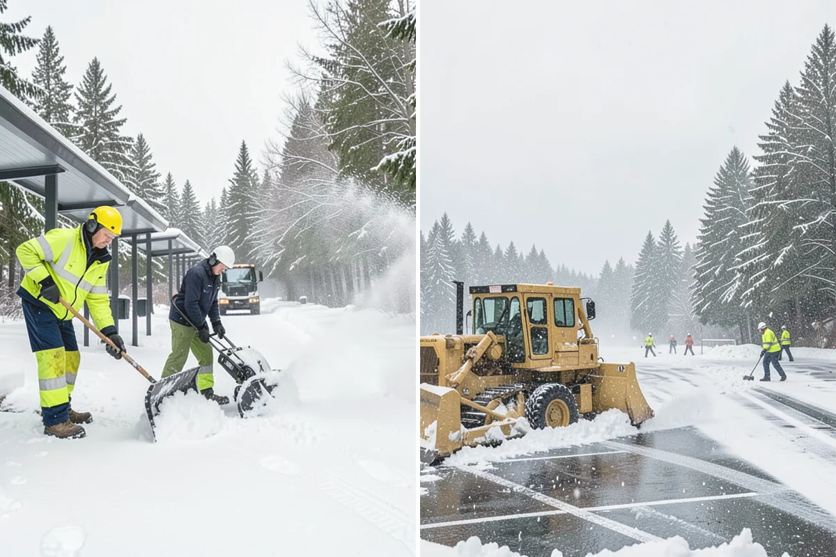 Winter Storm Cleanup in Burlington, Skagit County, WA - Assess the property for berms, ice, and missed areas