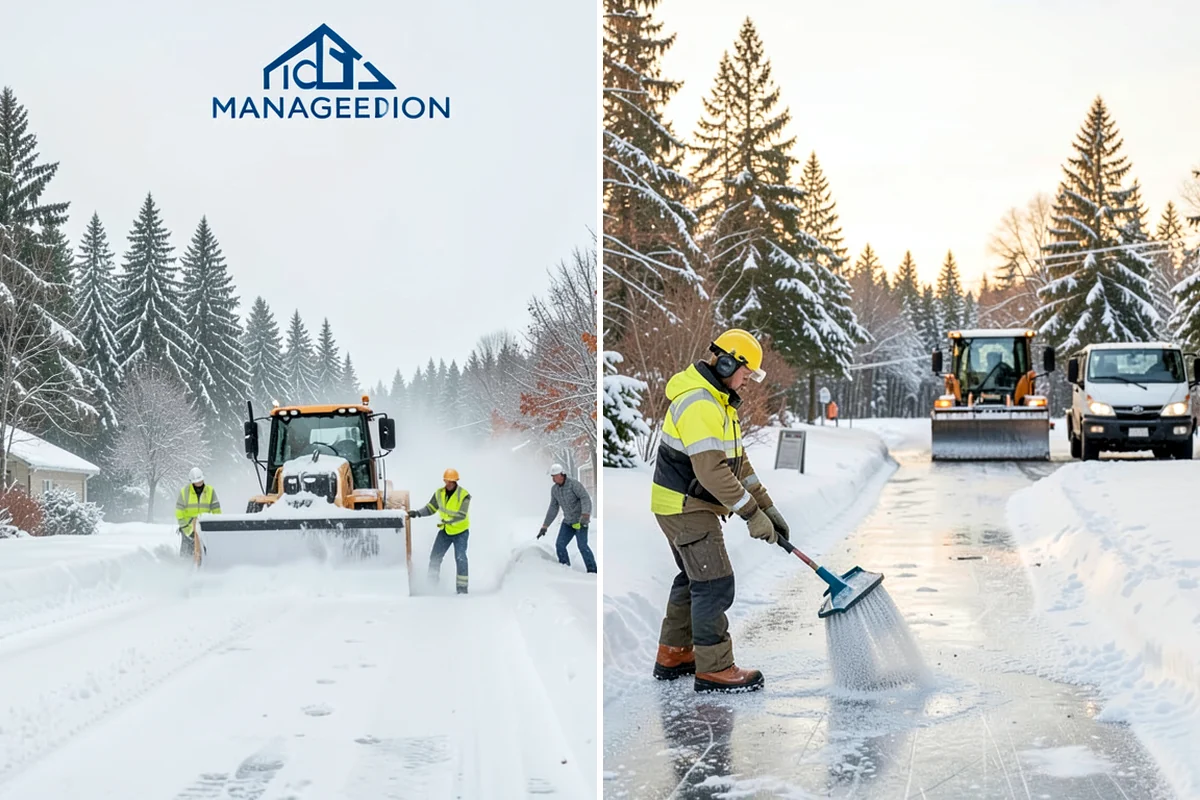 Winter Storm Cleanup in Clyde Hill, King County, WA - Assess the property for berms, ice, and missed areas