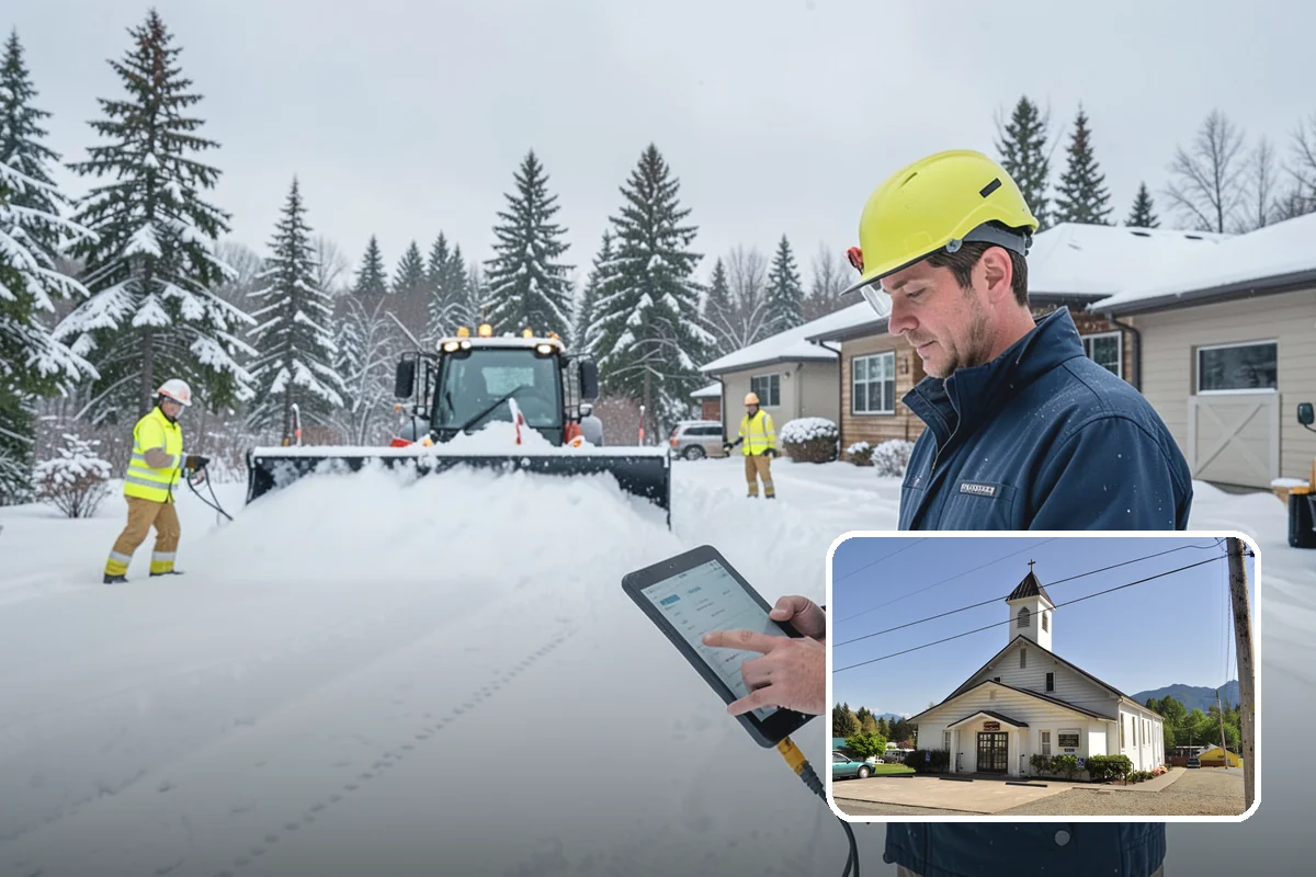 Winter Storm Cleanup in Concrete, Skagit County, WA - Removal of plow berms and hard-packed leftovers