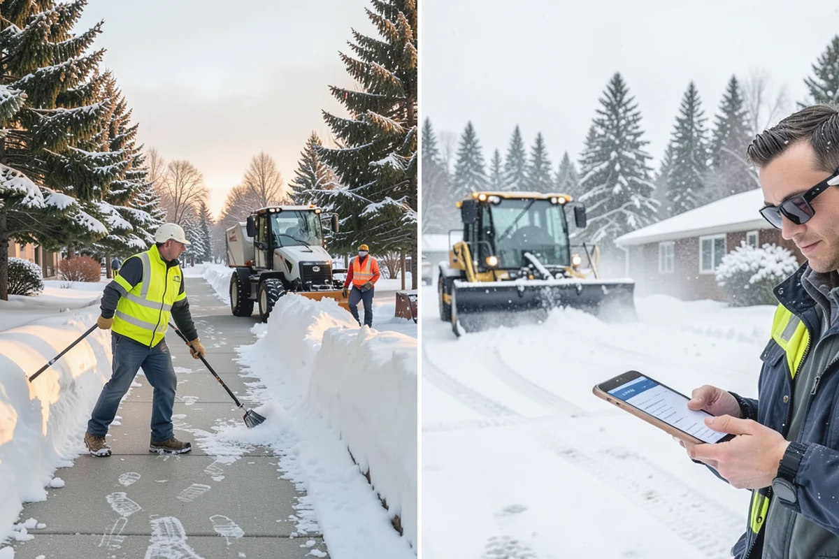 Winter Storm Cleanup in Coupeville, Island County, WA - Assess the property for berms, ice, and missed areas