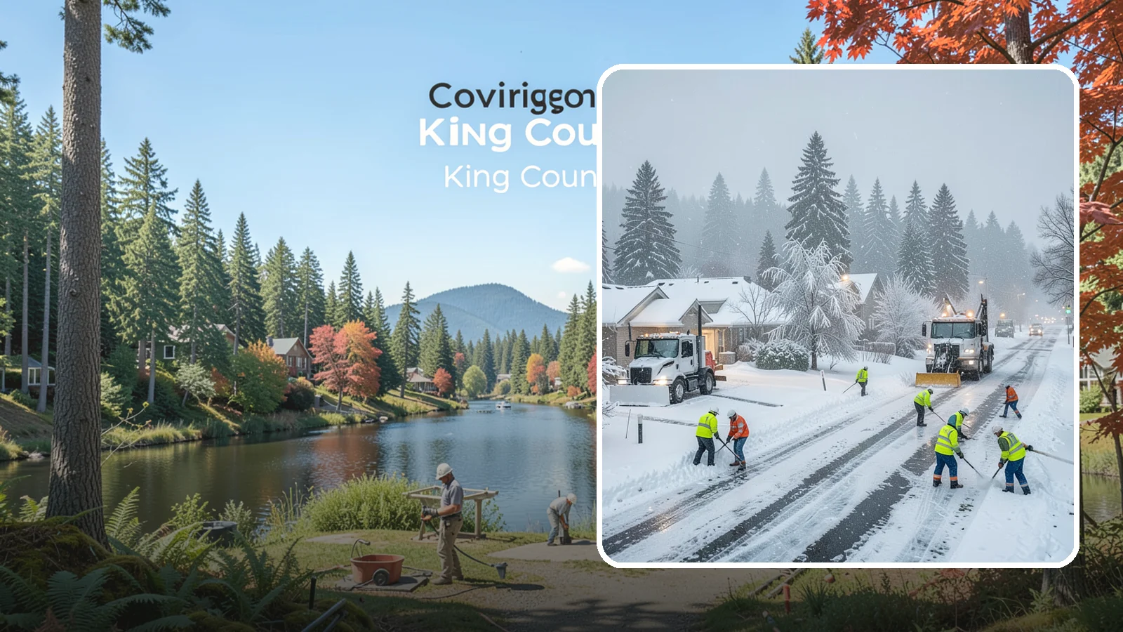 Winter Storm Cleanup in Covington, King County, WA - After a winter storm passes, we handle the full cleanup so your driveway, lot, and walkways are clear and safe again.