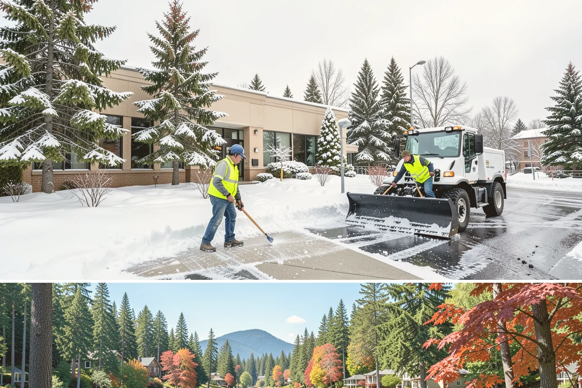 Winter Storm Cleanup in Covington, King County, WA - Cleanup demand peaks in the days following each significant snowfall from late November through February.