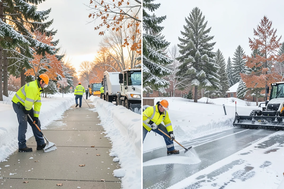 Winter Storm Cleanup in Darrington, Snohomish County, WA - Assess the property for berms, ice, and missed areas