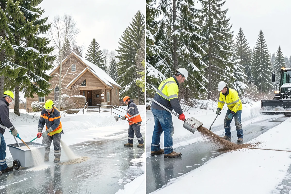 Winter Storm Cleanup in Duvall, King County, WA - Assess the property for berms, ice, and missed areas