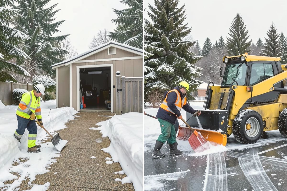 Winter Storm Cleanup in Eatonville, Pierce County, WA - Assess the property for berms, ice, and missed areas